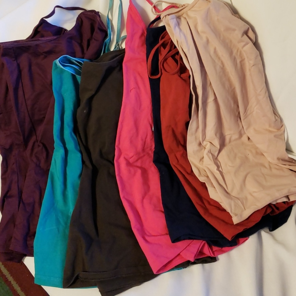 Multi colored tank tops